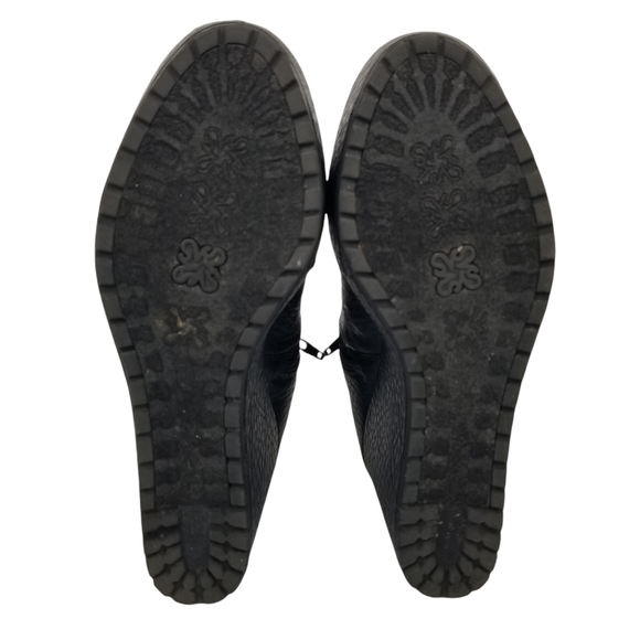 Simply Vera Vera Wang Dark Blue Vegan Leather Kline Ink Platform Wedge Boot - Picture 9 of 11